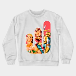 Popart Retro Scifi Vintage Comic Funny Old Fantasy Crewneck Sweatshirt